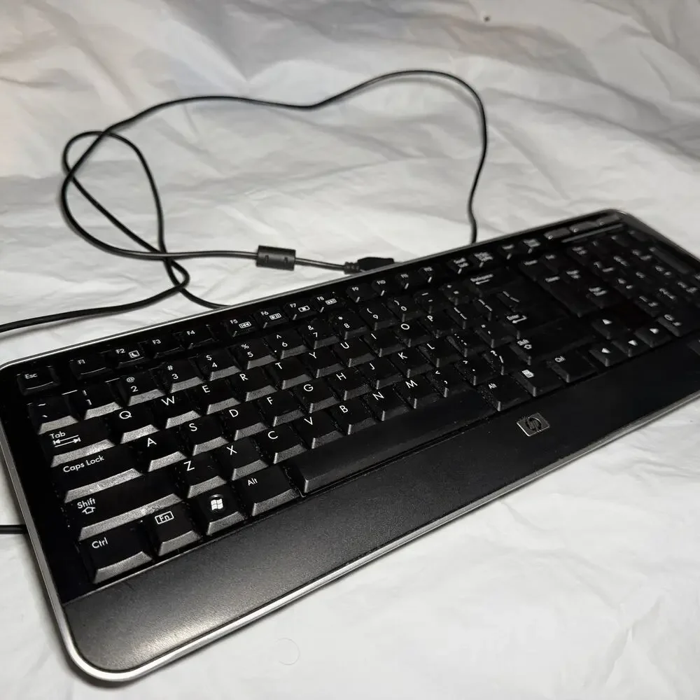 HP Wired USB Black US Keyboard- Model 5335U
